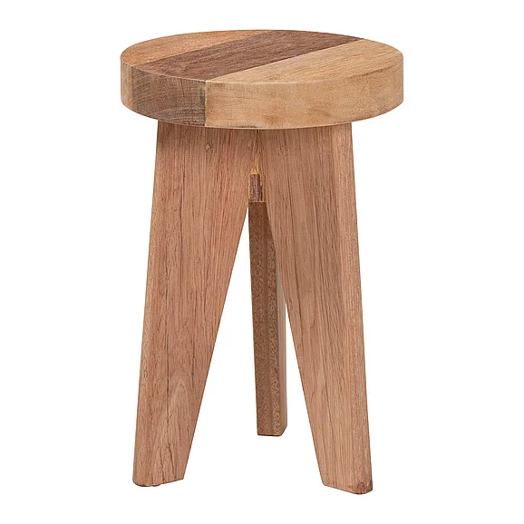 bali & pari Sayen Multipurpose Accent Stool - Sculptural End Table with Flared Tripod Base 14958