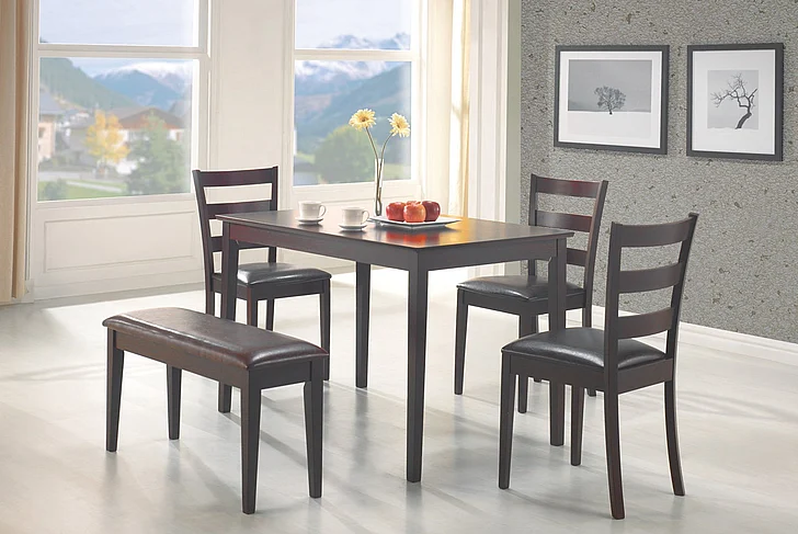 Coaster 5pc Dining Set in Cappuccino 150232