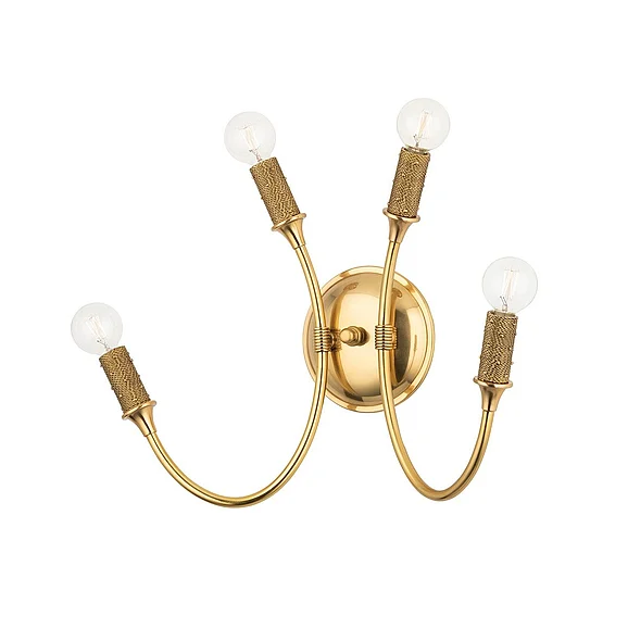 Hudson Valley Lighting Amboy Wall Sconce Aged Brass 1504-AGB