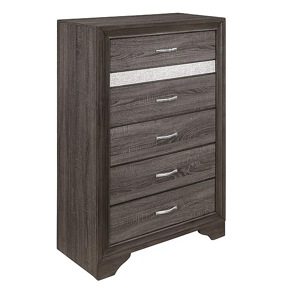 Homelegance Luster Chest in Gray and Silver 1505-9