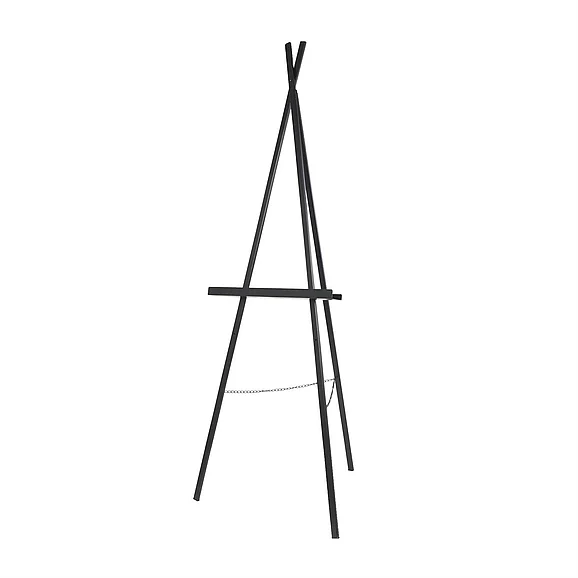 UMA Black Metal Tall Adjustable 2 Tier Display Easel, 22" x 24" x 67" | 15068