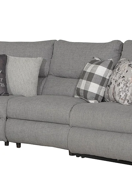 Catnapper Rockport Modular Sectional Power Armless Recliner in Grey 61505