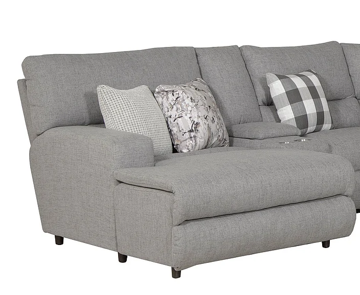 Catnapper Rockport Modular Sectional Power LSF Reclining Chaise in Grey 61502