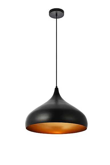 Elegant Circa Collection Pendant D16.5In H12In LT:1 Black Finish LDPD2045