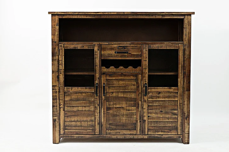 Jofran Cannon Valley Wine Cabinet in Dark Brown 1511-89