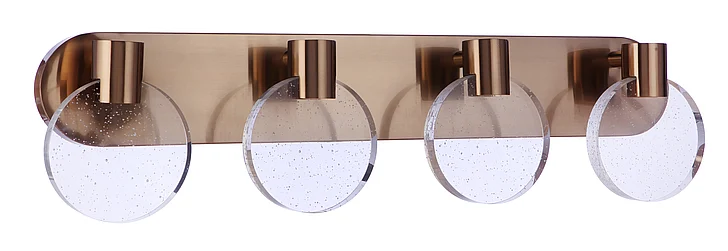 Craftmade Glisten 4 Light LED Vanity in Satin Brass 15130SB-LED