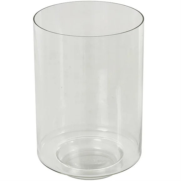 UMA Clear Glass Wide Decorative Vase, 6 x 6 x 9 | 15191