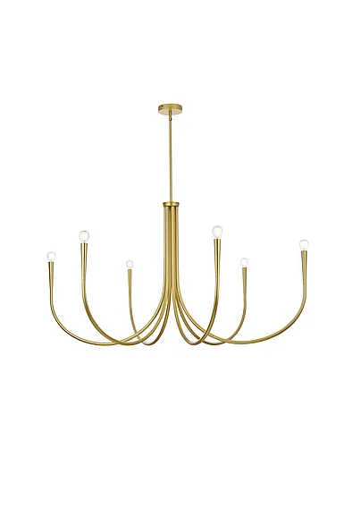 Elegant Layne 50 In. Chandelier in Brass LD722D50BR