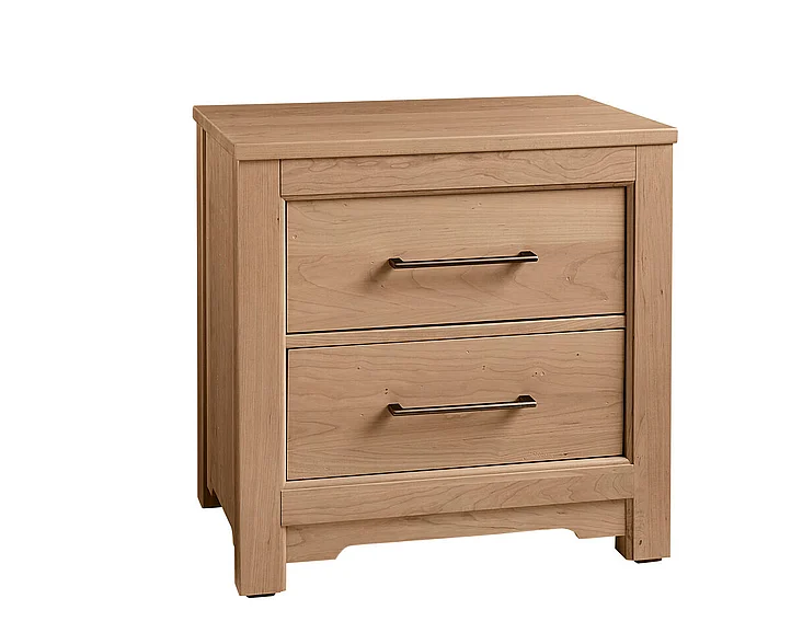 Vaughan-Bassett Crafted Cherry 2 Drawer Nightstand in Bleached 154-227