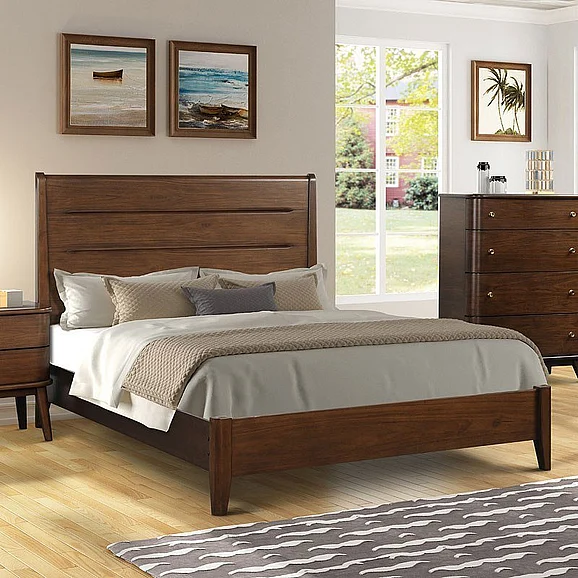 Emma Mason Signature Harrison Queen Slotted Panel Bed in Cherry