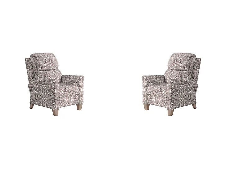 Southern Motion Pep Talk 38" Wide Hi-Leg Recliner in Cabernet 1628 330-40 (Set of 2)