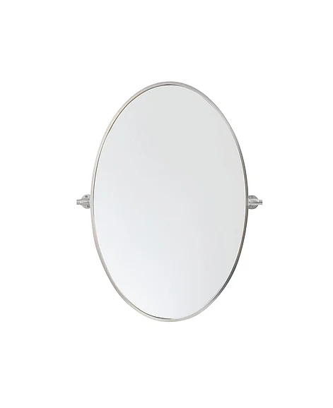 Elegant Oval Pivot Mirror 21X32 In. in Silver MR6C2132SIL CLOSEOUT
