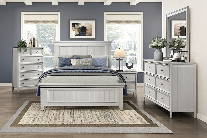 Homelegance Donahue 2pc Panel Bedroom Set in Off White