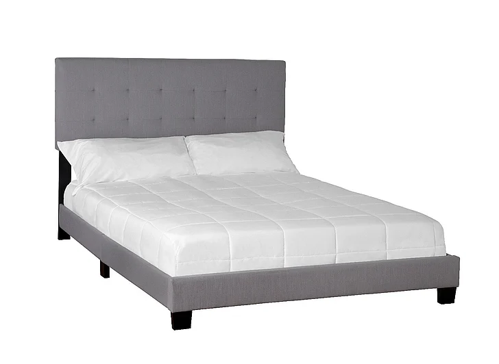Emma Mason Signature Coral Creek Upholstered Twin Bed in a Box in Gray