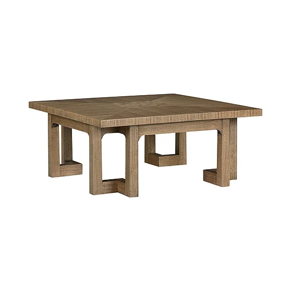 Oliver Home Ben Brook Square Coffee Table in Tawny 1603-39