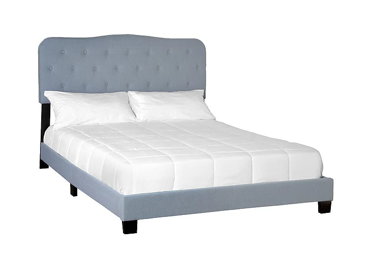 Emma Mason Signature Paulo Marc Upholstered Twin Bed in a Box in Light Blue