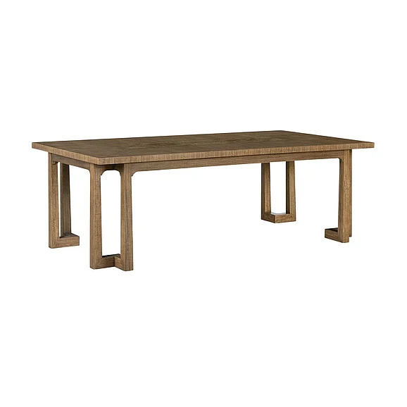 Oliver Home Ben Brook Rectangular Dining Table in Tawny 1606-39