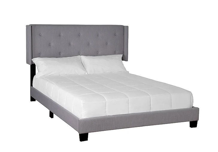 Emma Mason Signature Zanzibar Grove Upholstered Queen Bed in a Box in Gray