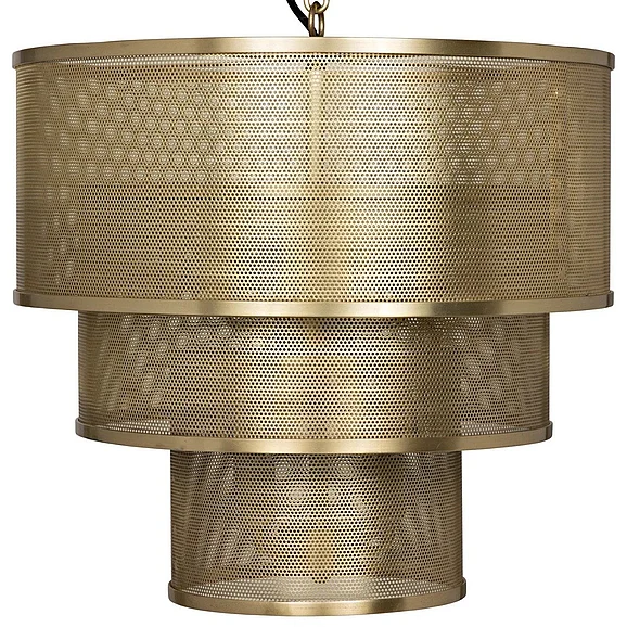 Noir Furniture Arena Pendant, Metal with Brass LAMP646MB CLOSEOUT