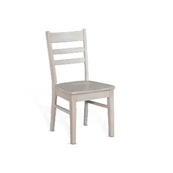 Sunny Designs Bayside Ladderback Chair (Set of 2) in Marble White 1616MW