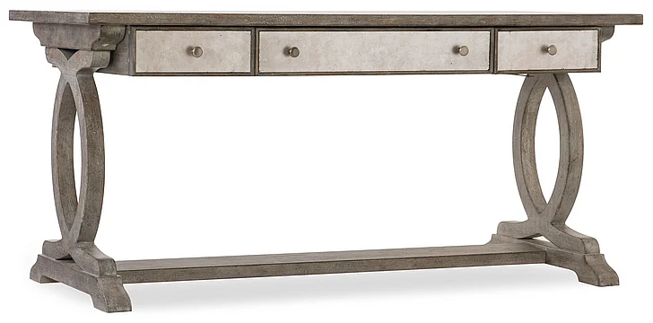 Hooker Furniture Rustic Glam Trestle Desk in Light Wood 1641-10459-LTWD