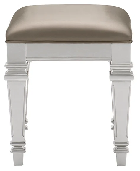 Homelegance Avondale Vanity Stool in Silver 1646-14