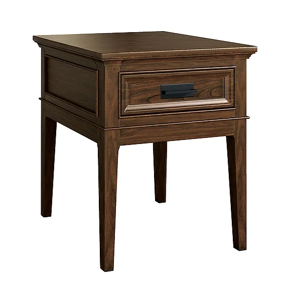 Homelegance Frazier Park End Table in Brown Cherry 1649-04