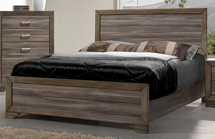 Emma Mason Signature Avondale Estate Queen Panel Bed in Driftwood