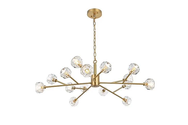 Elegant Graham 15 Light Pendant in Gold 3509D42G