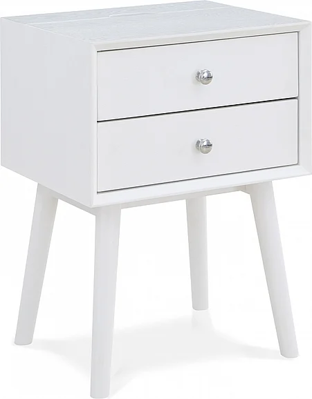 Meridian Teddy Nightstand in White 838White