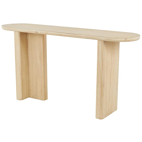 UMA Light Brown Wood Handmade Minimalistic Living Room Console Table, 63 x 16 x 32 | 16714