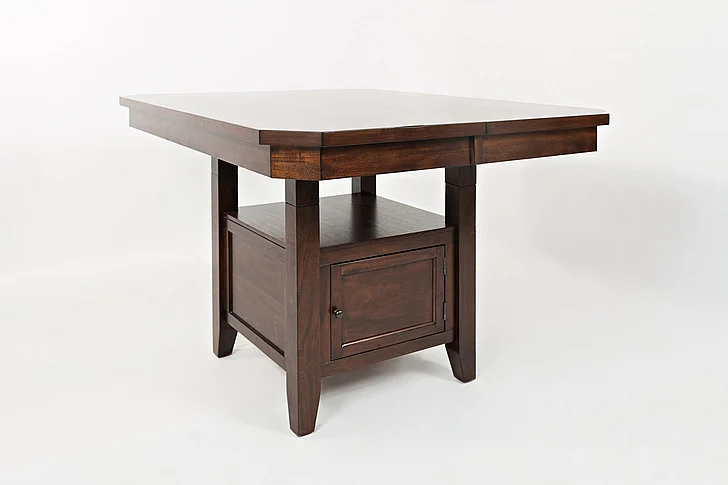 Jofran Manchester High/Low Table with Storage Base in Medium Brown