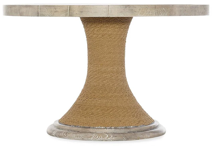 Hooker Furniture Amani 48" Round Pedestal Dining Table in Light Wood 1672-75203-80 CLOSEOUT