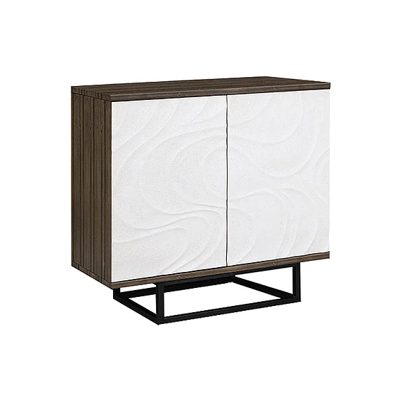 Oliver Home Dietrich Cabinet in Pecan 1674-45