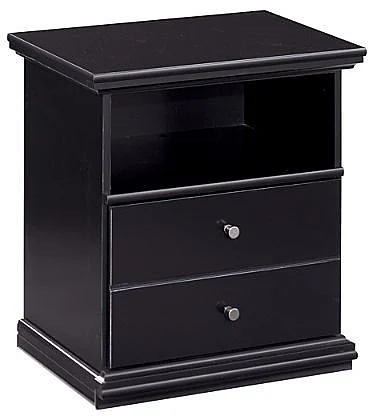 Maribel Nightstand in Black FedEx/UPS