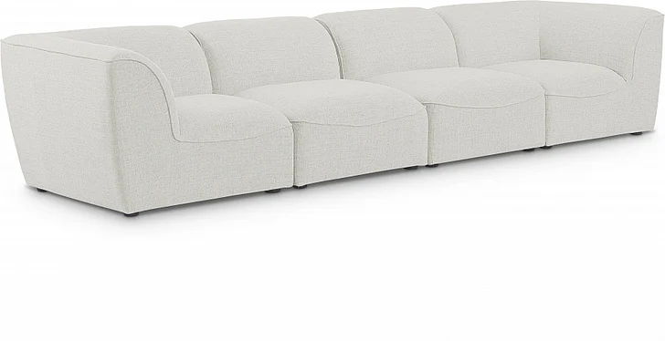 Meridian Miramar Modular Sofa in Cream Durable Linen Textured 683Cream-S142