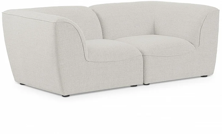 Meridian Miramar Modular Sofa in Cream Durable Linen Textured 683Cream-S76