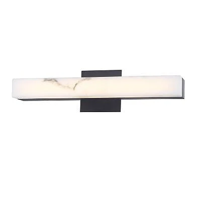 Dainolite Wendaline 20W 5CCT Wall Sconce in Matte Black with Faux Alabaster WDL-1820LEDW-MB