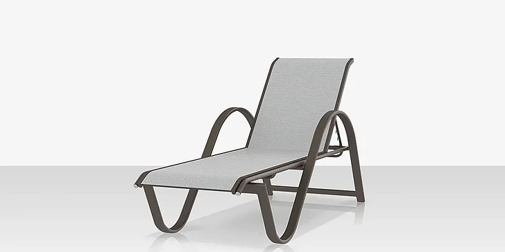 DecoScape Lanai Chaise in Tex Gray / Cloud Gray Sling SF-3011-104-TXG-CGR