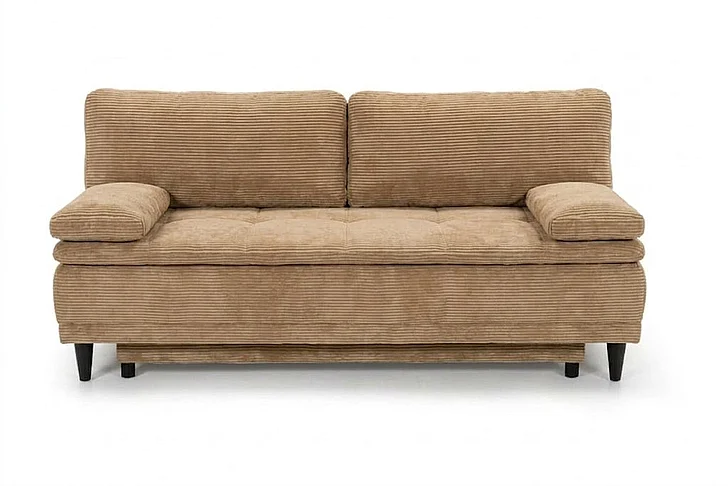 Hjort Knudsen 2837 Sleeper Sofa in Ribcord Natural 2837/F101/3678/098K2
