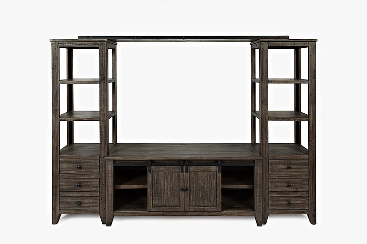 Jofran Madison County Media Wall in Barnwood Brown 1700-602282KT