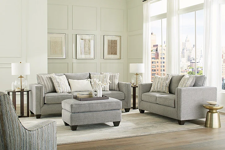 Peak Living 1700 2pc Living Room Set in Vance Shark CUSTOM ITEM