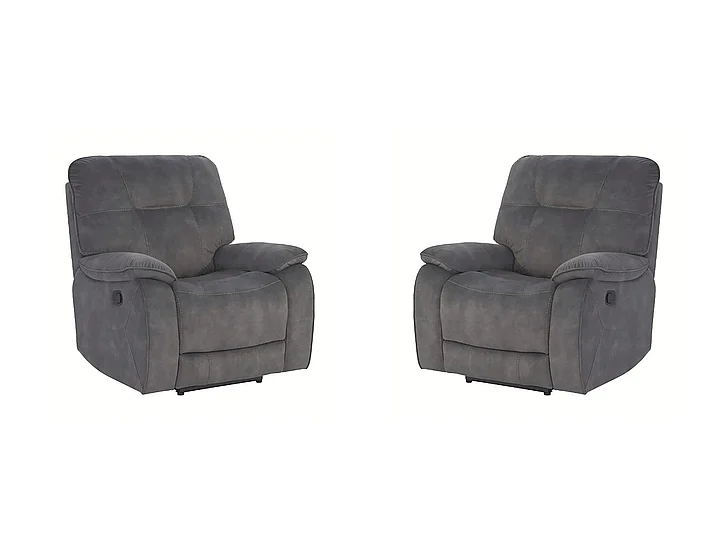 Parker House Cooper Manual Glider Recliner in Gray MCOO#812G-SGR (Set of 2)