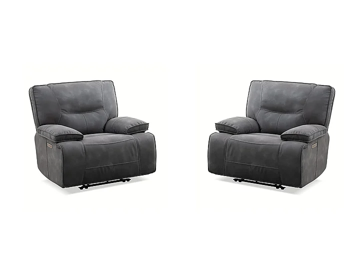 Parker House Gladiator Power Zero Gravity Recliner in Silver MGLA#812PHZ-CBL (Set of 2)
