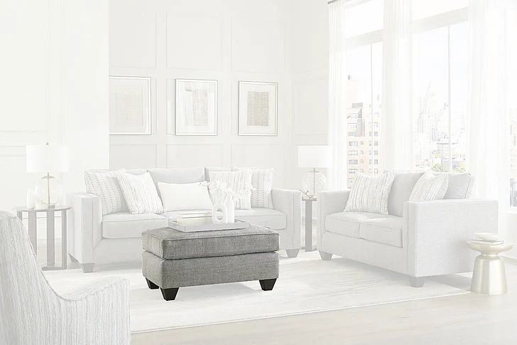 Peak Living 1700 Ottoman in Vance Shark 1704-2277 CUSTOM ITEM