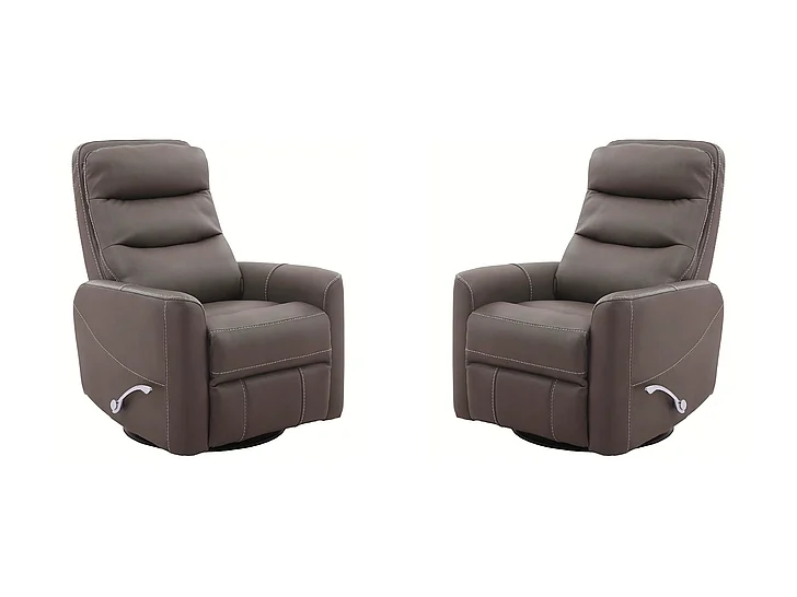 Parker House Hercules Manual Swivel Glider Recliner in Gray MHER#812GS-HAZ (Set of 2)