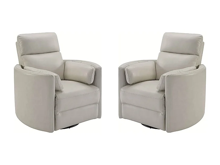 Parker House Radius Power Cordless Swivel Glider Recliner in White MRAD#812GSP-P25-FIV (Set of 2)