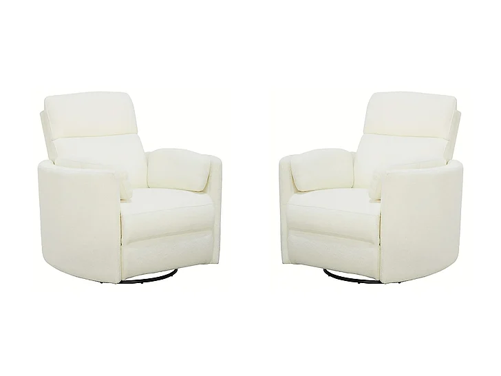 Parker House Radius Power Swivel Glider Recliner in White MRAD#812GSP-RVO (Set of 2)