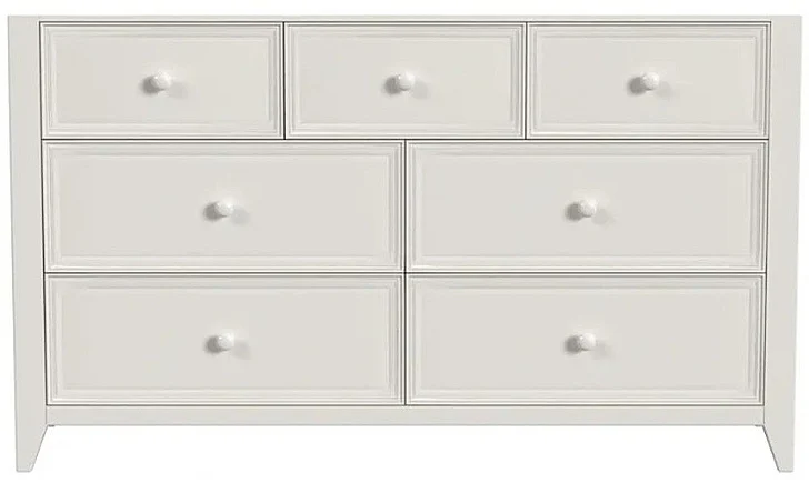 My Home Furnishings Bailey 7 Drawer Dresser in Snow White 1708-102