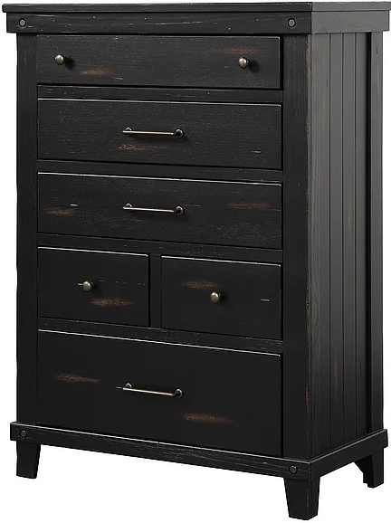 Emma Mason Signature Novaliches 5 Drawer Chest in Black